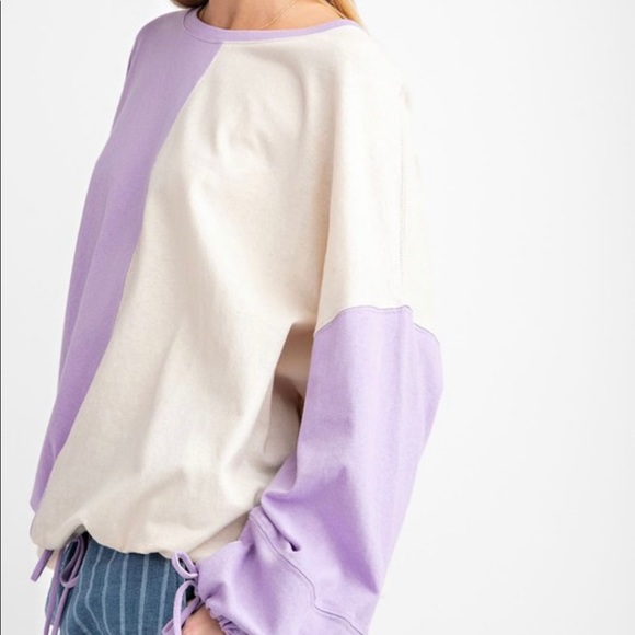 Color Block Drawstring Pullover - Picture 4 of 4